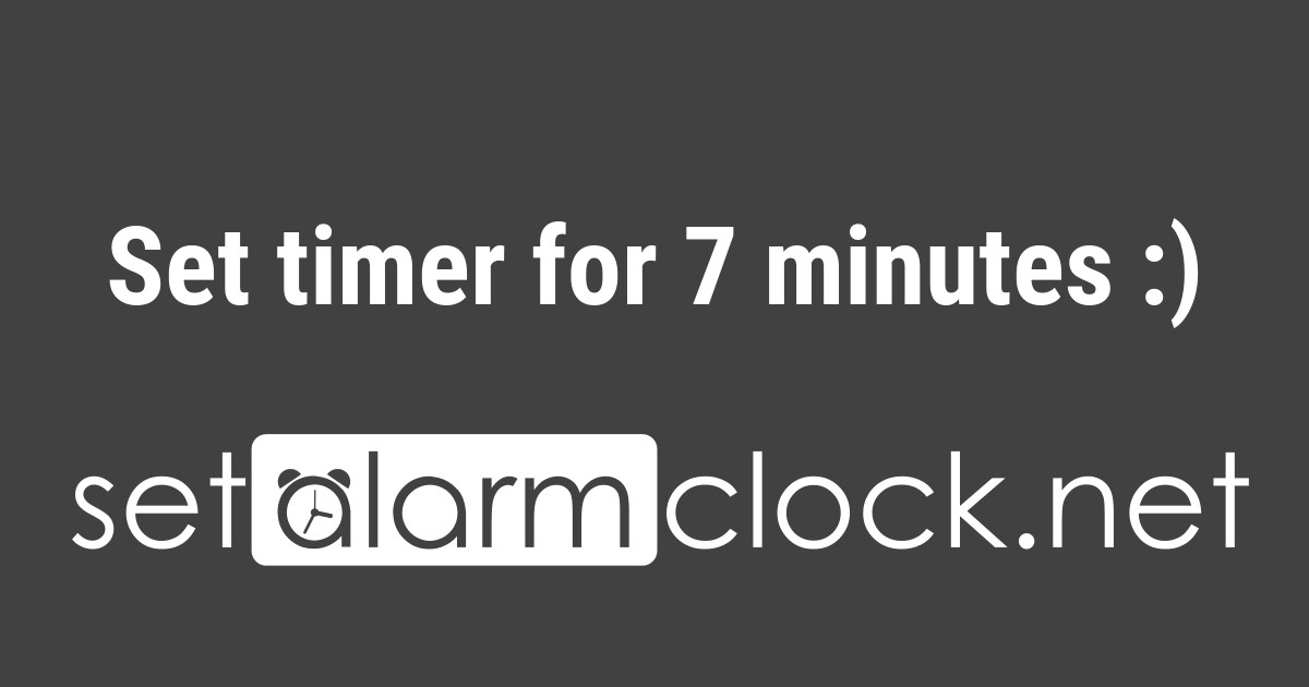 7 Minute Timer 